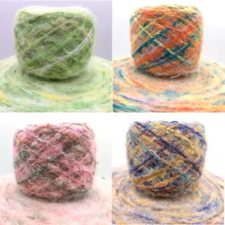 25g Mohair Yarn Rainbow Knitting Yarn Crochet Baby Wool Yarn for Knitting Sweater Socks 200m 0.9mm factory dirct sales